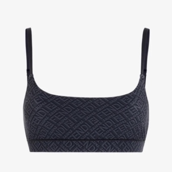 Fendi x Skims Scoop Bralette Black & Brown Duo (2-pack) 2X XXL Monogram Logo New - Picture 5 of 12